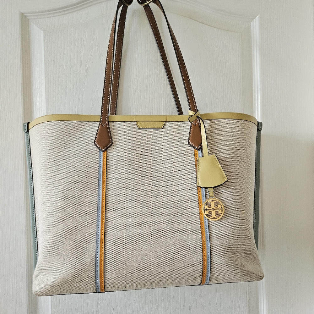 Tory Burch Perry Triple Compartment Canvas Tote